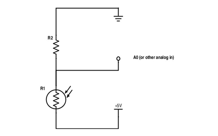 Photoresistor circuit diagram