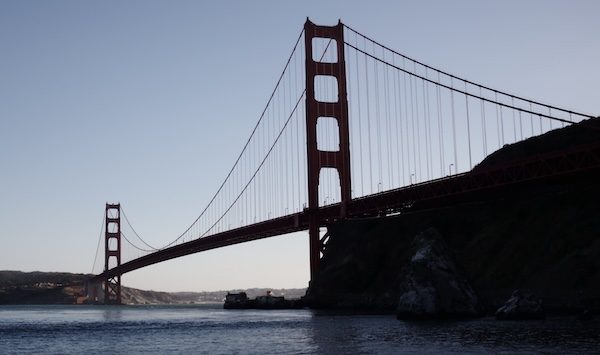 Photo of the Golden Gate Bridge (public domain)